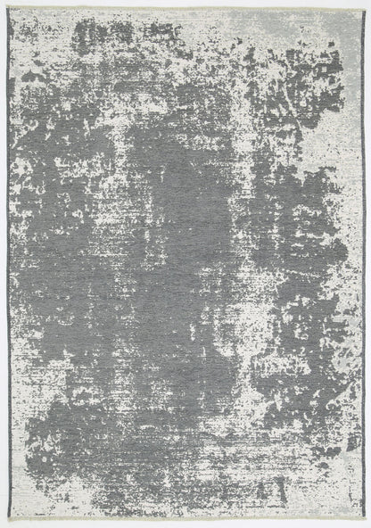 Rustic Faded Grey Abstract Rug