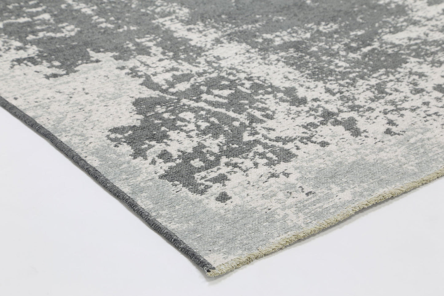 Rustic Faded Grey Abstract Rug