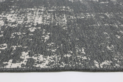 Rustic Faded Grey Abstract Rug