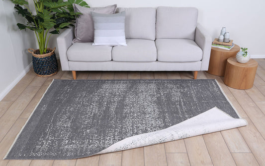 Rustic Homestead Grey & Ivory Contemporary Rug - /products/rust6123grey