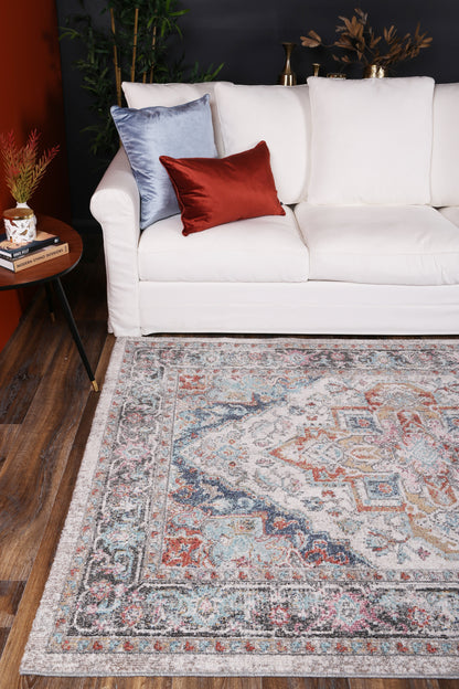 Salsa Yanet Ivory & Multi Rug