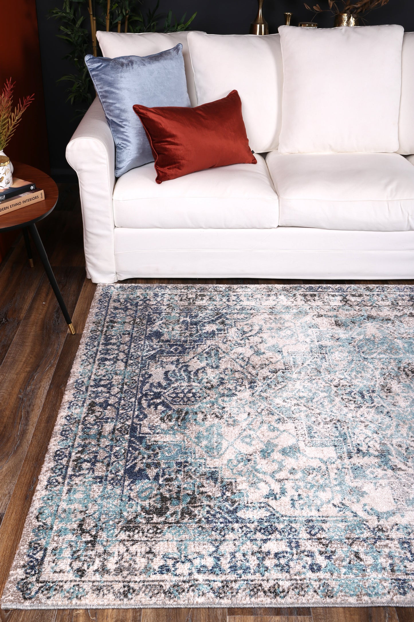 Salsa Adrianita Ivory & Blue Transitional Rug