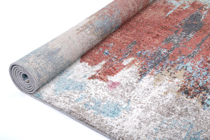 Salsa Jorge Blue & Terracotta Abstract Rug