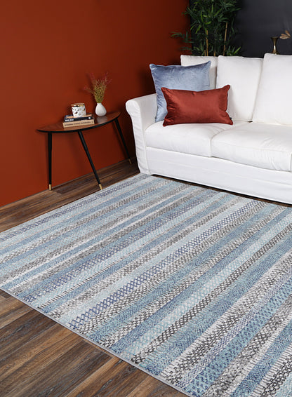 Salsa Luis Blue & Grey Tribal Rug