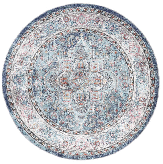 Salsa Maykel Blue & Terracotta Transitional Round RugSalsa Maykel Blue & Terracotta Transitional Round Rug - /products/salsa-maykel-blue-terracotta-transitional-round-rug