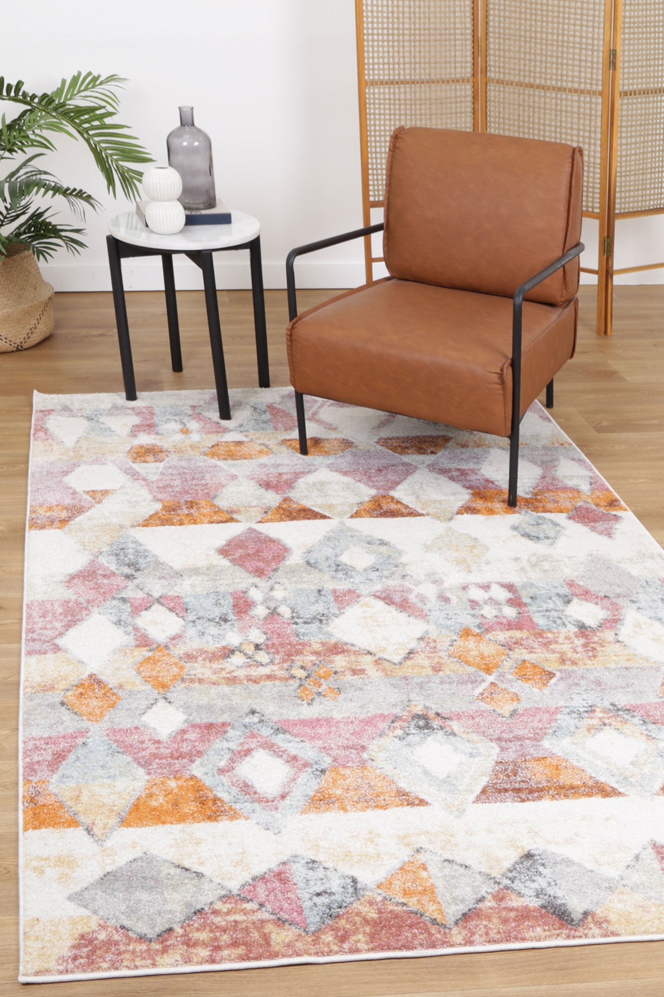 Santa Fe Mateo Tiled Multi Rug