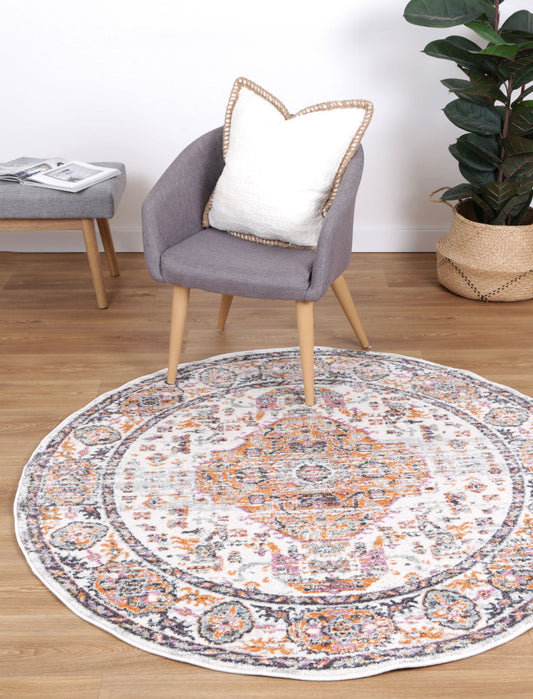Saint Medallion Rustic Round Rug - /products/saint-medallion-rustic-round-rug