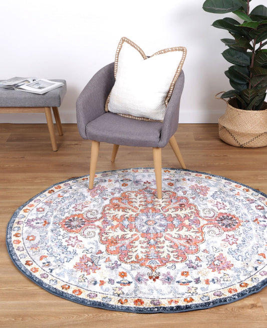 Saint Morelia Vintage Multi Round Rug - /products/saint-vintage-multi-round-rug