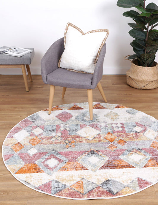 Saint Mateo Tiled Multi Round Rug - /products/saint-tiled-multi-round-rug