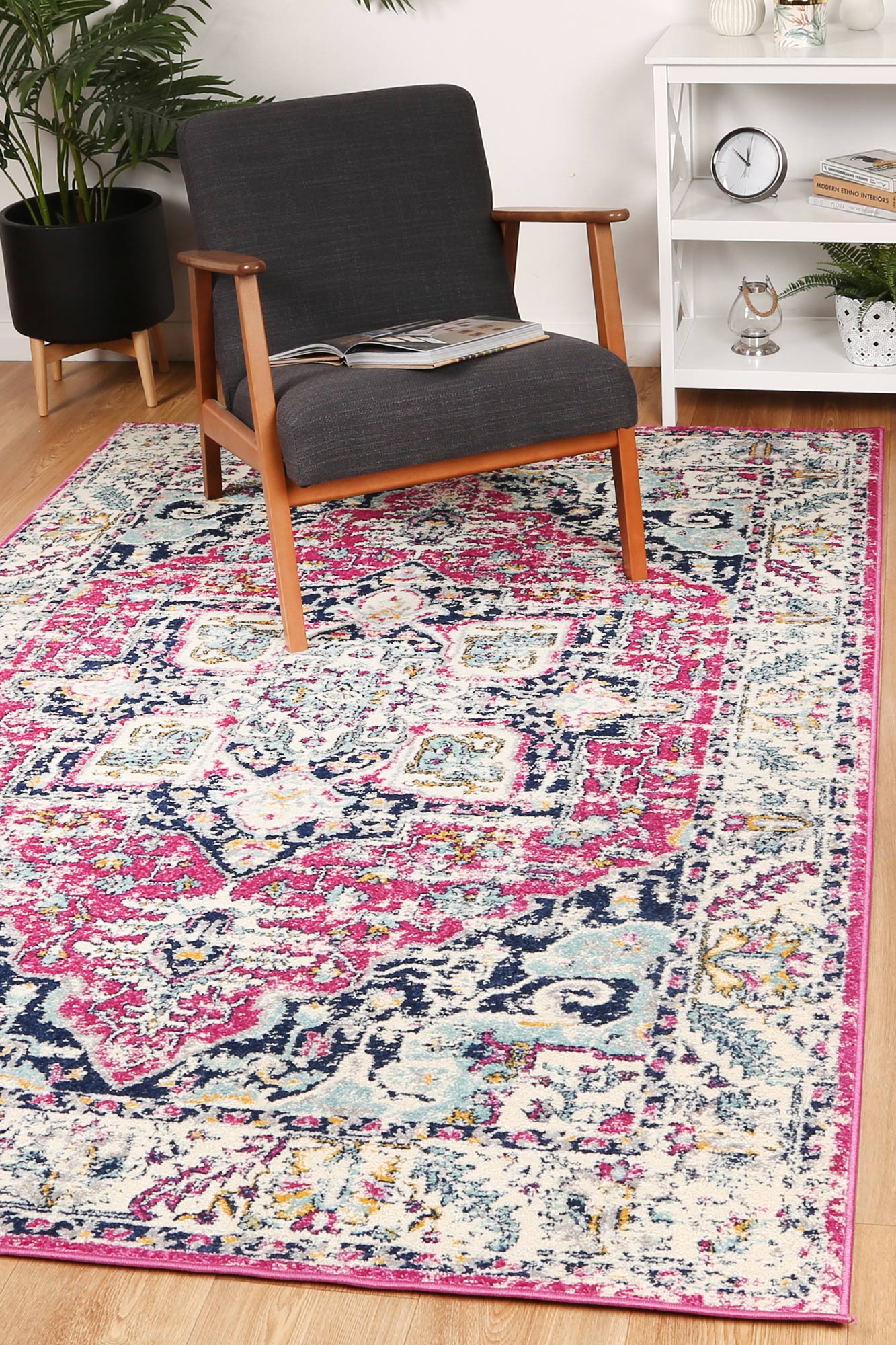 Sicily Carleone Pink & Blue Transitional Rug