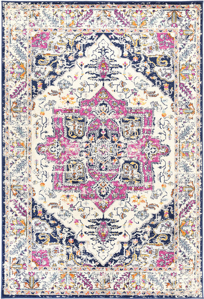 Silia Nicosia Navy & Pink Transitional Rug