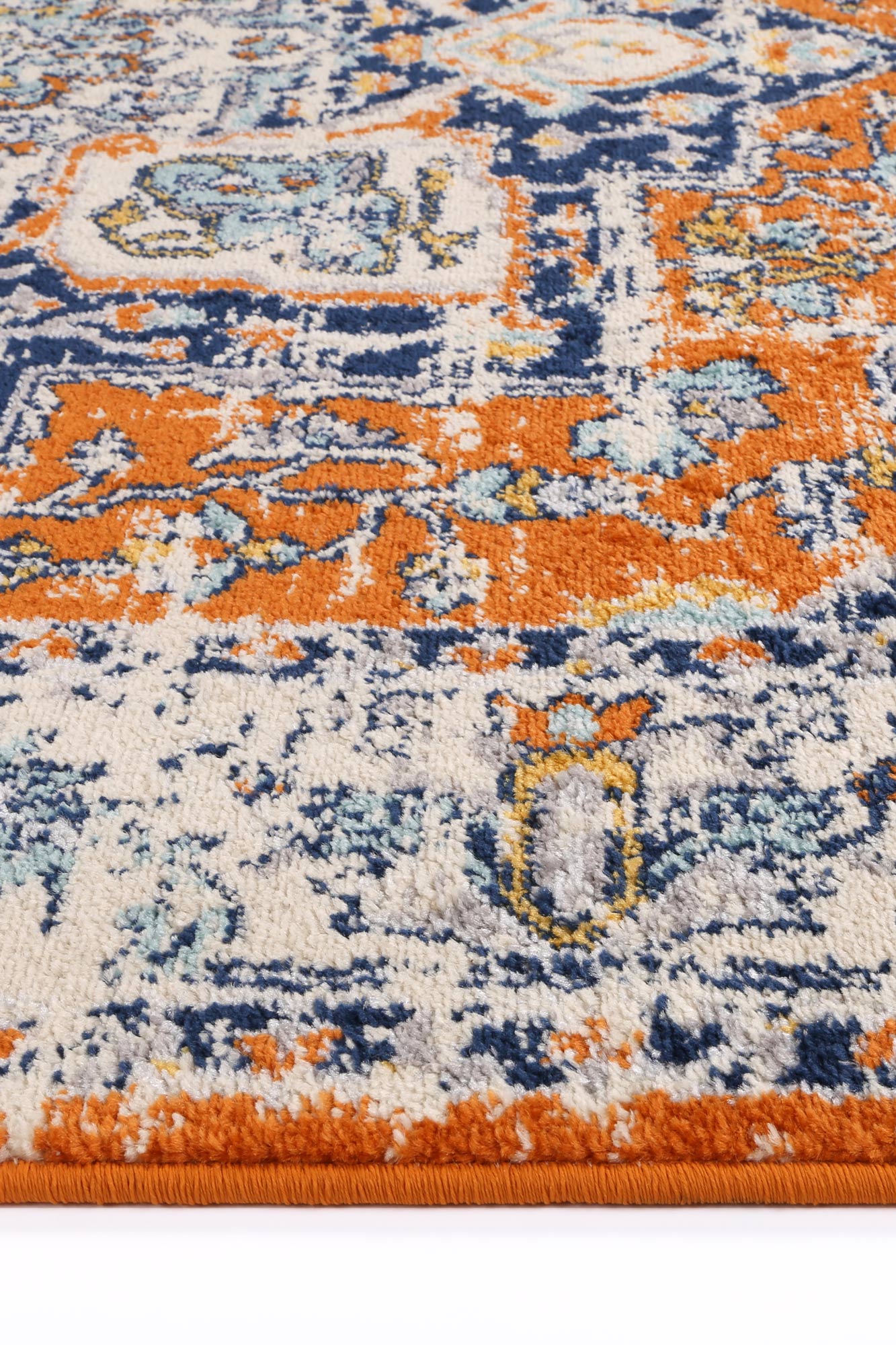 Silia Messina Orange & Blue Transitonal Rug