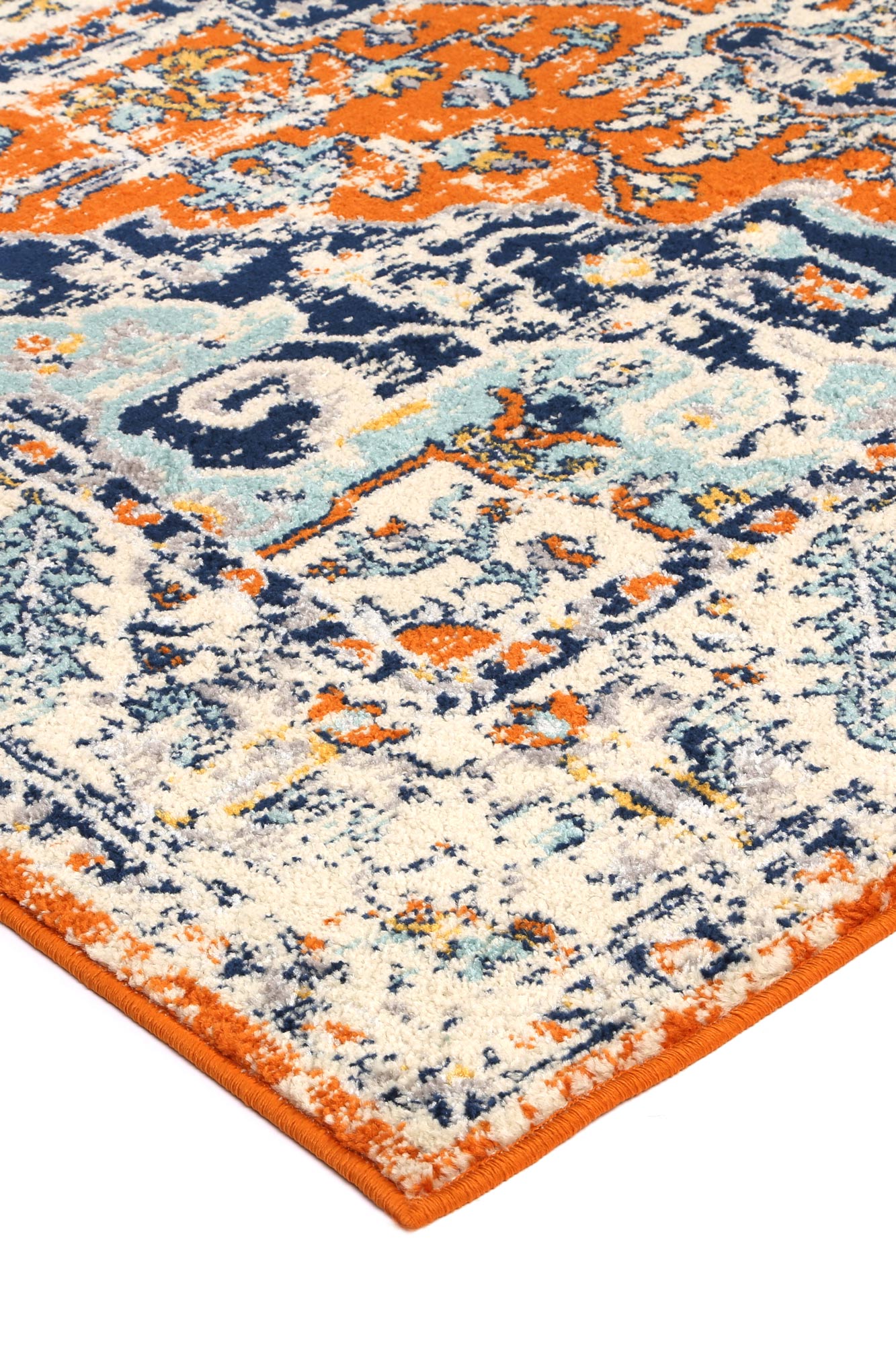 Silia Messina Orange & Blue Transitonal Rug
