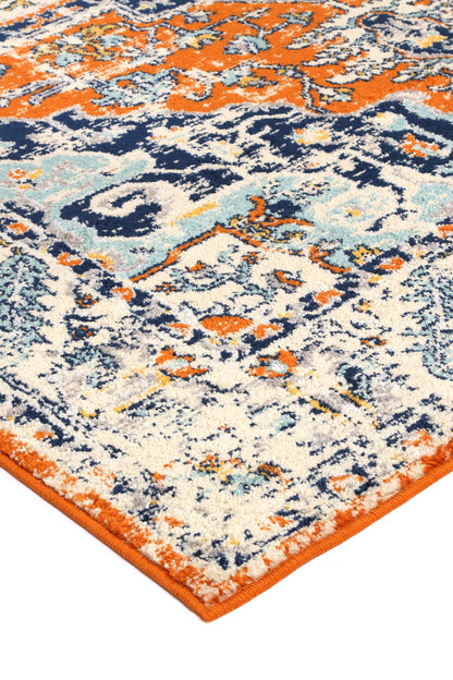 Silia Messina Orange & Blue Transitonal Rug