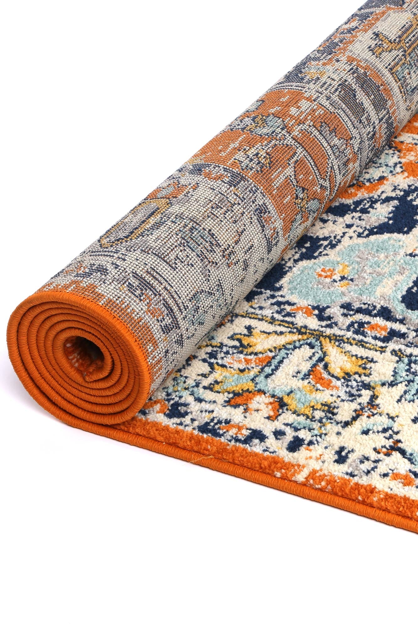 Silia Messina Orange & Blue Transitonal Rug