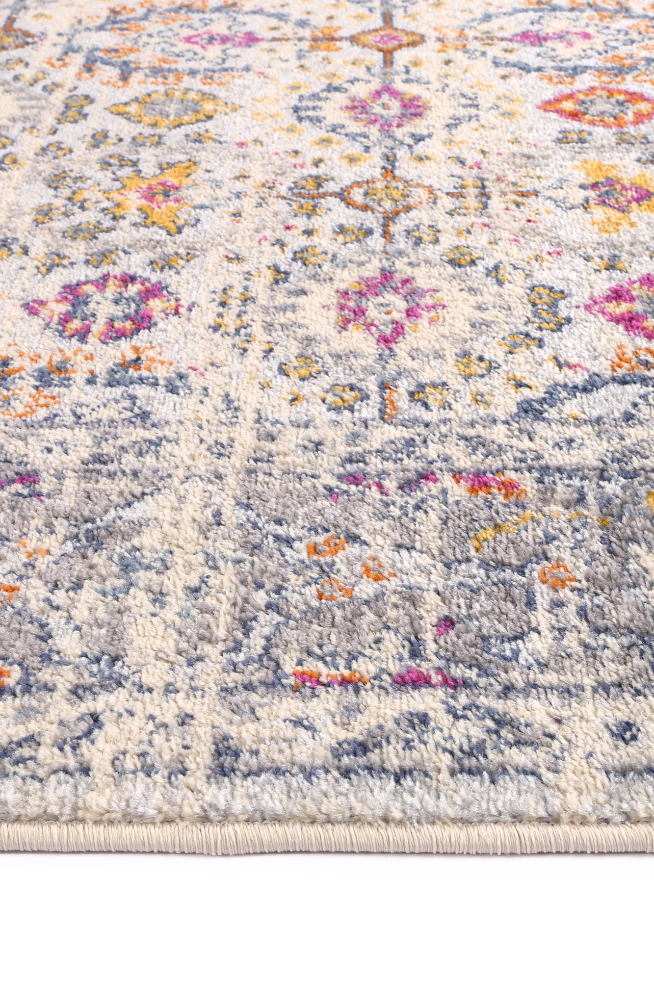 Sicily Ferla Grey & Multi Transitional Rug