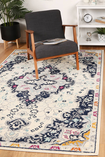 Silia Acate Ivory & Multi Transitional Rug