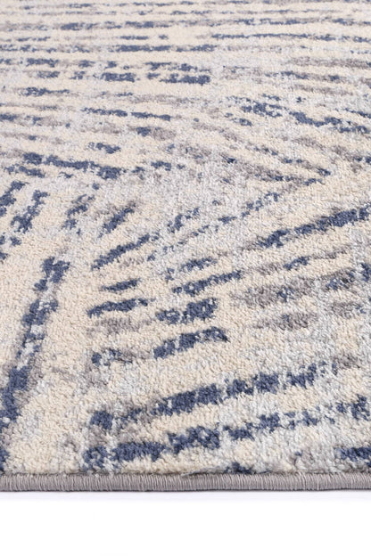 Silia Ferraro Ivory & Blue Geometric Rug