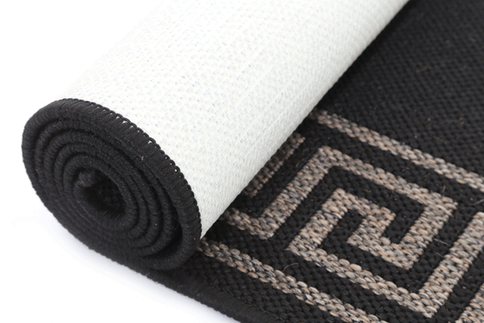 Sisalo Grey Bordered Patterned Rug - /products/sisalo-grey-bordered-patterned-rug