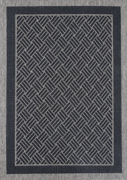 Sisalo Grey Geometric Ikat Bordered RugSisalo Grey Geometric Ikat Bordered Rug - /products/sisalo-grey-geometric-ikat-bordered-rug