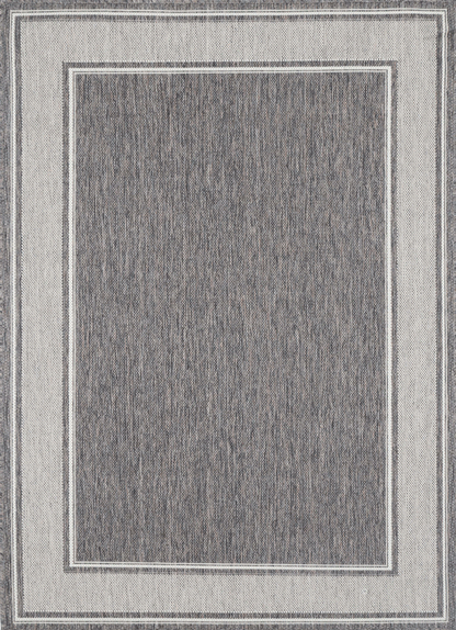 Sisalo Brown Beige Outdoor Bordered Rug