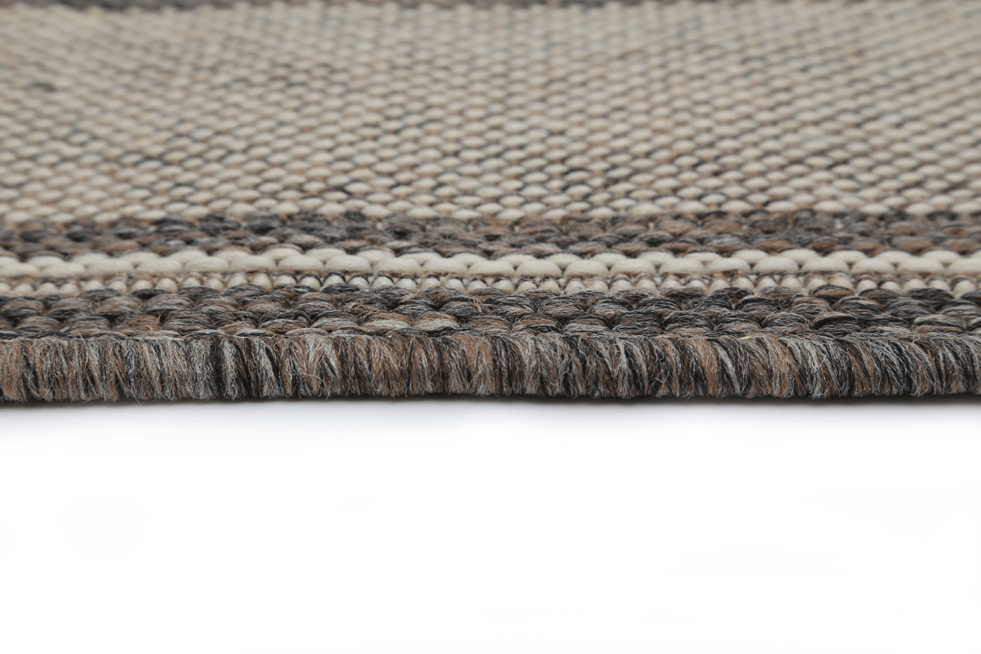 Sisalo Brown Beige Outdoor Bordered Rug