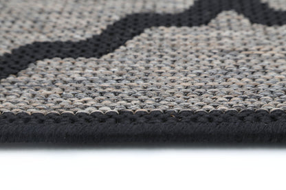 Sisalo Beige and Black Geometric Rug