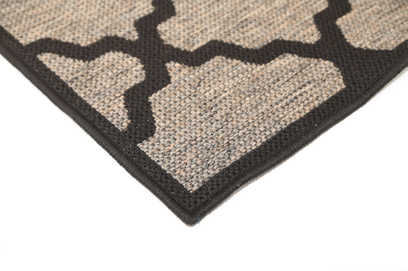 Sisalo Beige and Black Geometric Rug