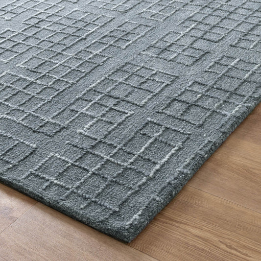 Abasco Steel Blue Knitted Wool Rug - /products/abasco-steel-blue-knitted-wool-rug