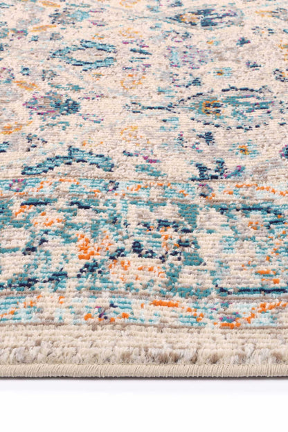 Tulin Paisley Cream & Blue Transitional Rug