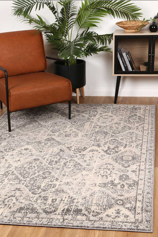 Tulin Diamond Grey & Cream Transitional Rug - /products/tulin-tuli15-g284e_f061b