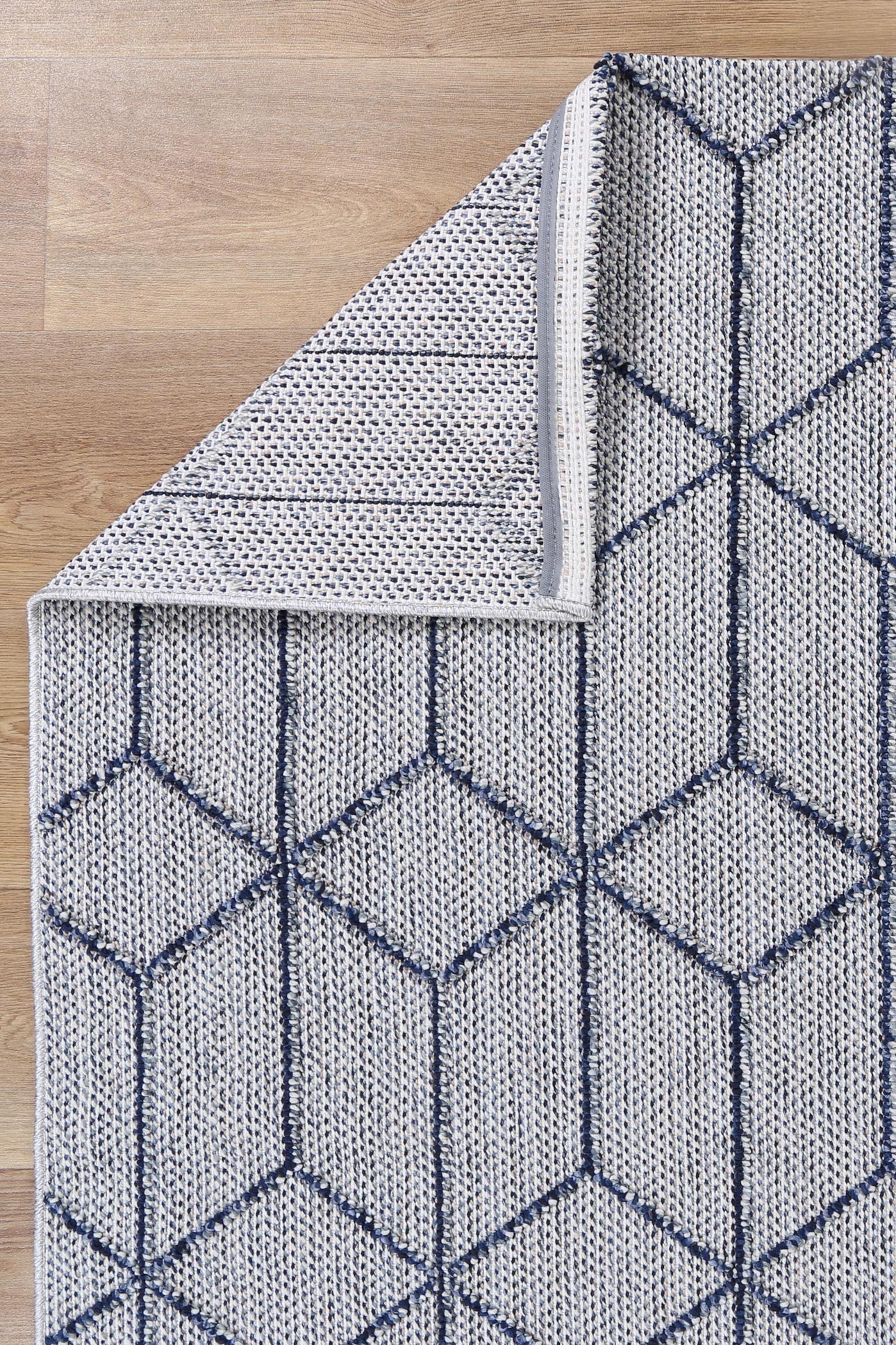 Vanuatu Greenslade Charcoal Geometric Flatweave Rug