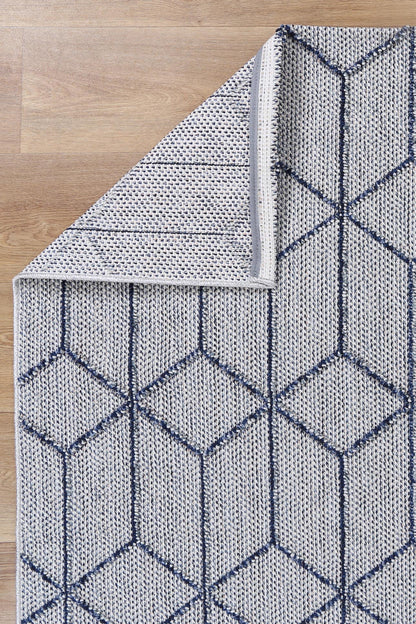 Vanuatu Greenslade Charcoal Geometric Flatweave Rug