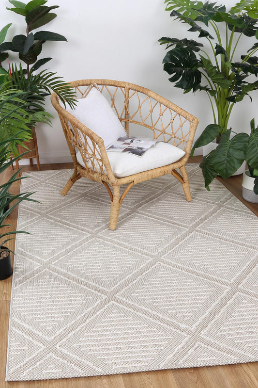 Vanuatu Kenilorea Beige Geometric Flatweave Rug - /products/vanuatu-kenilorea-beige-geometric-flatweave-rug