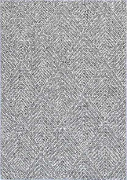 Vanuatu Menapi Ash Geometric Flatweave Rug