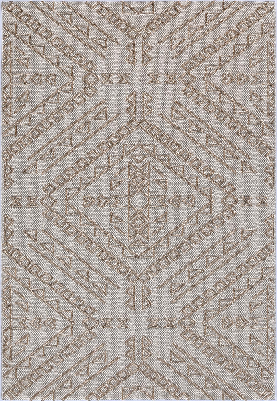 Vanuatu Kilifa Beige Tribal Flatweave Rug