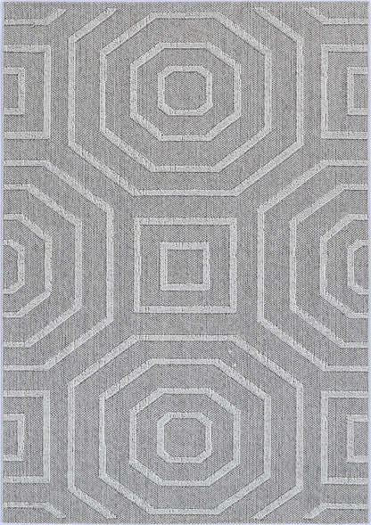 Vanuatu Suri Ash Geometric Flatweave Rug