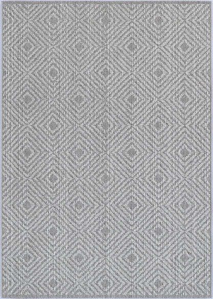 Vanuatu Walasi Ash Geometric Flatweave Rug