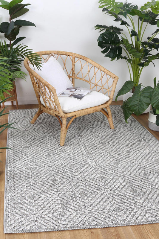 Vanuatu Fugui Grey Geometric Flatweave Rug - /products/vanuatu-fugui-grey-geometric-flatweave-rug