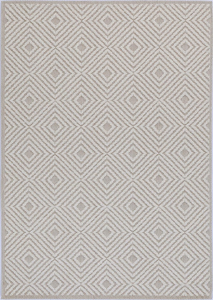 Vanuatu Wickham Beige Geometric Flatweave Rug