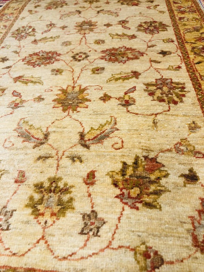 This fantastic handmade hand knotted rug is durable and