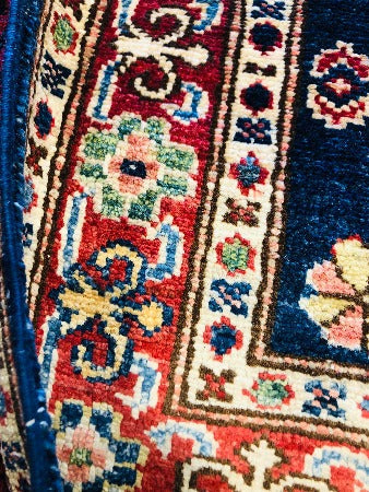 Super fine kazak Hand Knotted with Natural Vegetable Dyes