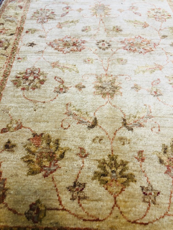 This fantastic handmade hand knotted rug is durable and