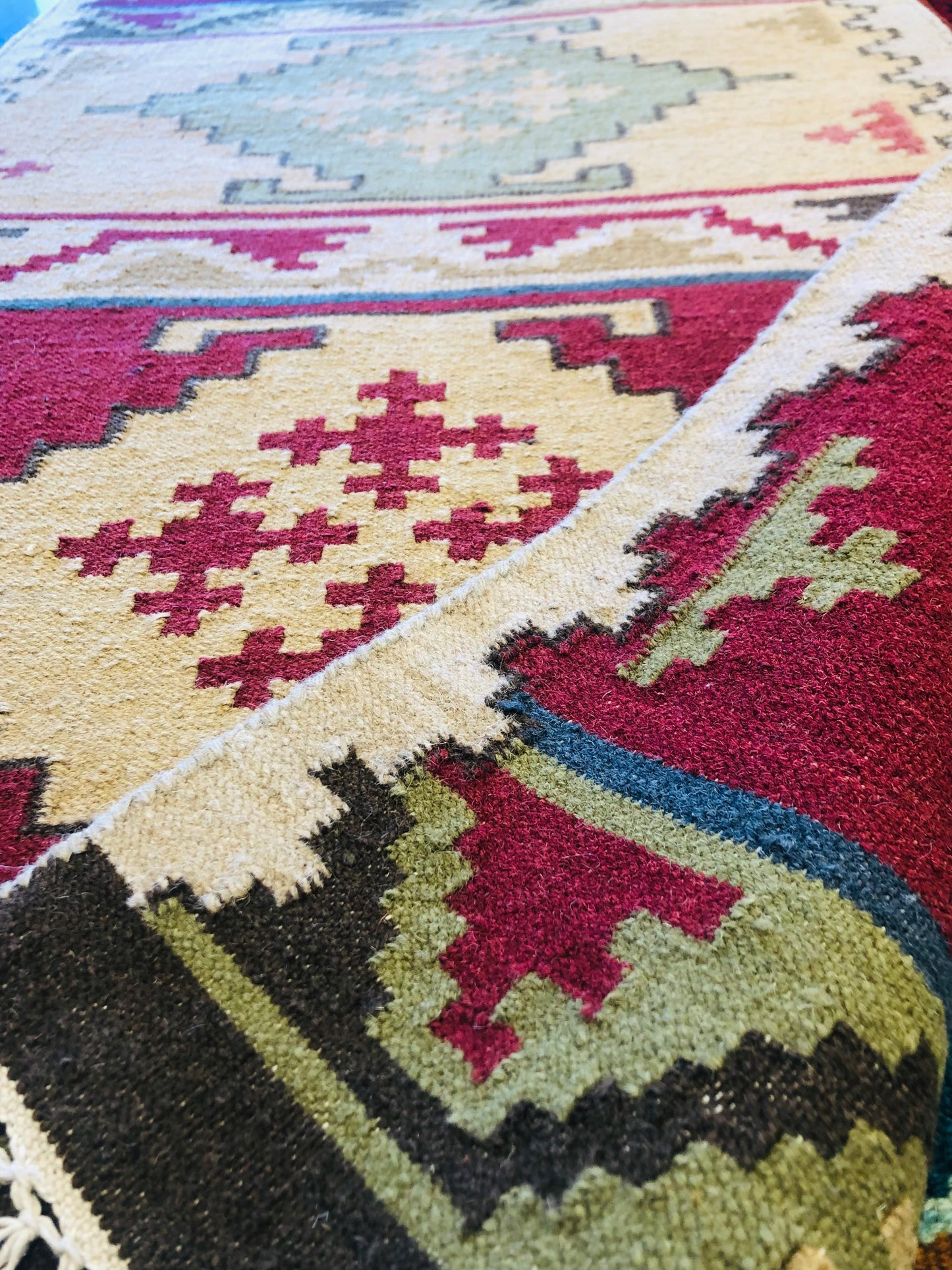 This Kilims are known for it's geometrical patterns