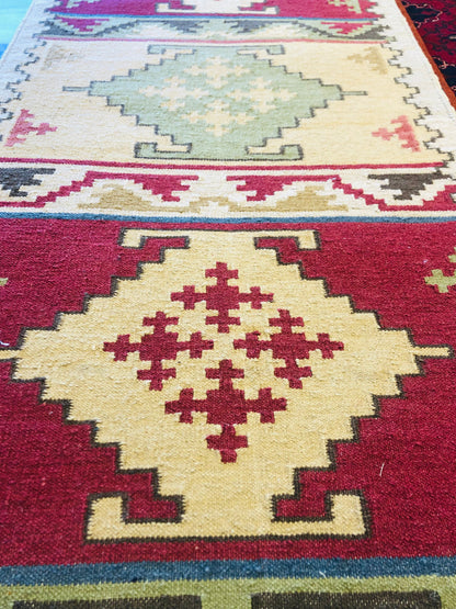 This Kilims are known for it's geometrical patterns