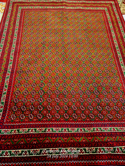 This Bukhara rugs were originally woven by the nomadic Turkman tribe in Afghanistan