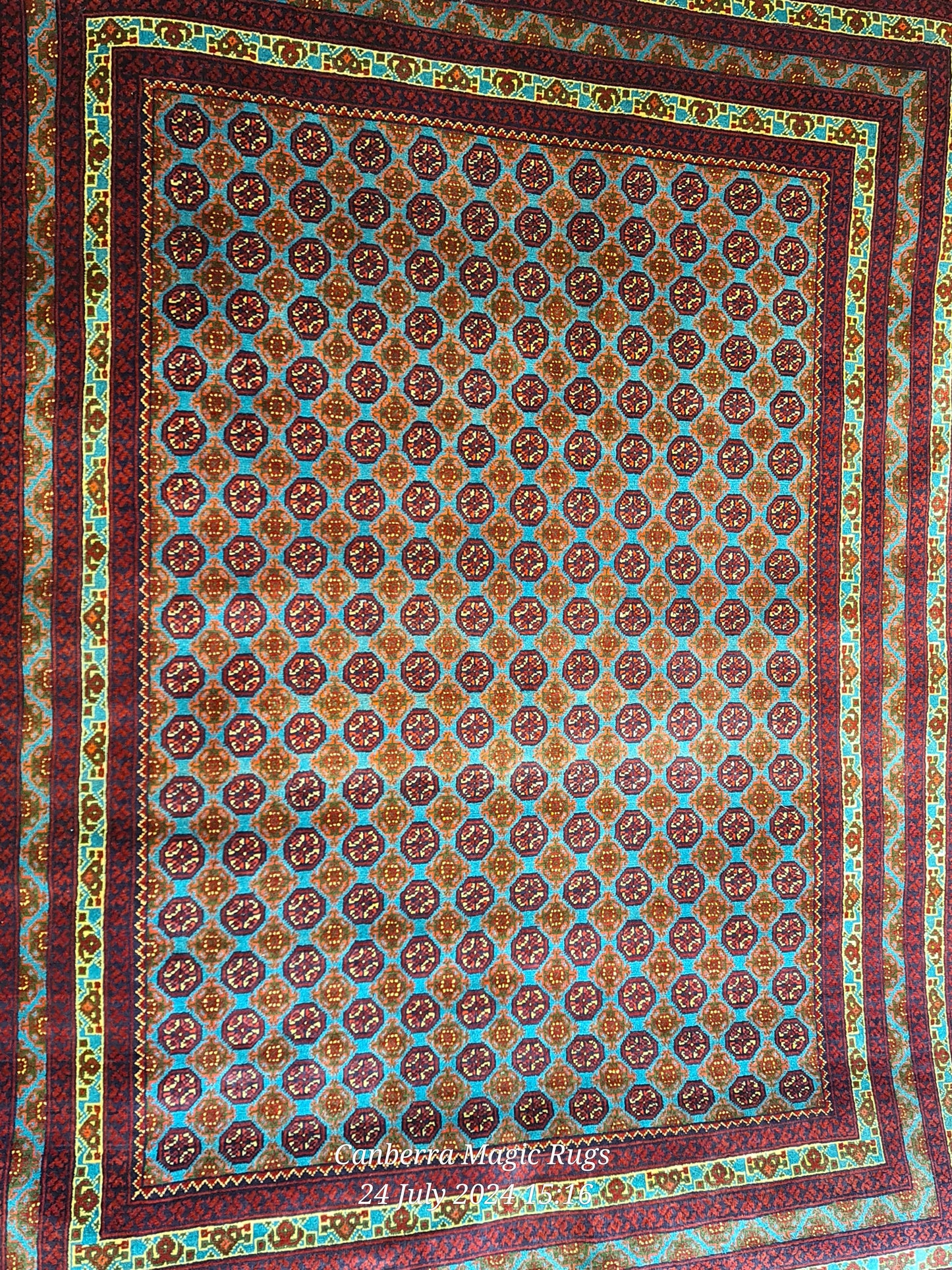 Hand knotted Unique Bukhara Rug from Afghanistan