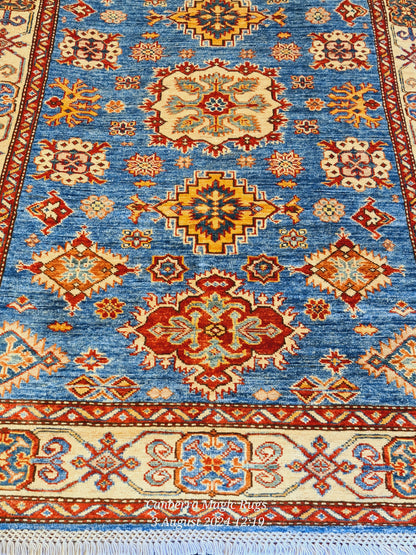 Superfine Kazak made from pure Lamb's Wool pile on cotton Based