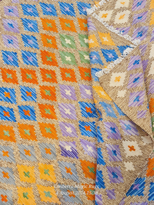 Natural veg dyes kilims from  Afghanistan. - /products/copy-this-beautiful-rainbow-killim-is-a-natural-dyes-and-100-wool-handwoven-in-maimana-northern-afghanistan