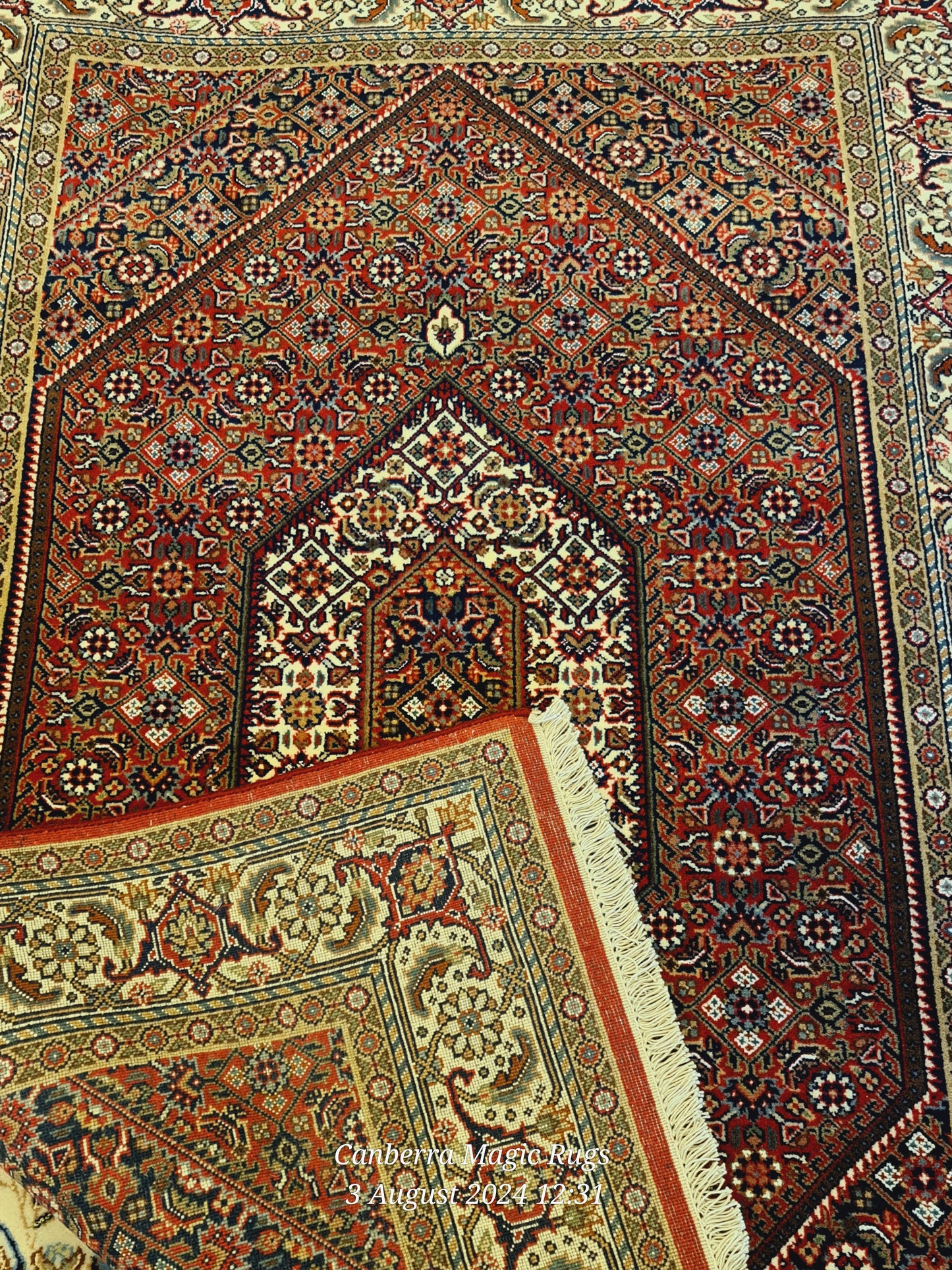 Persian hand knotted Bejar rug suits with any decoration.